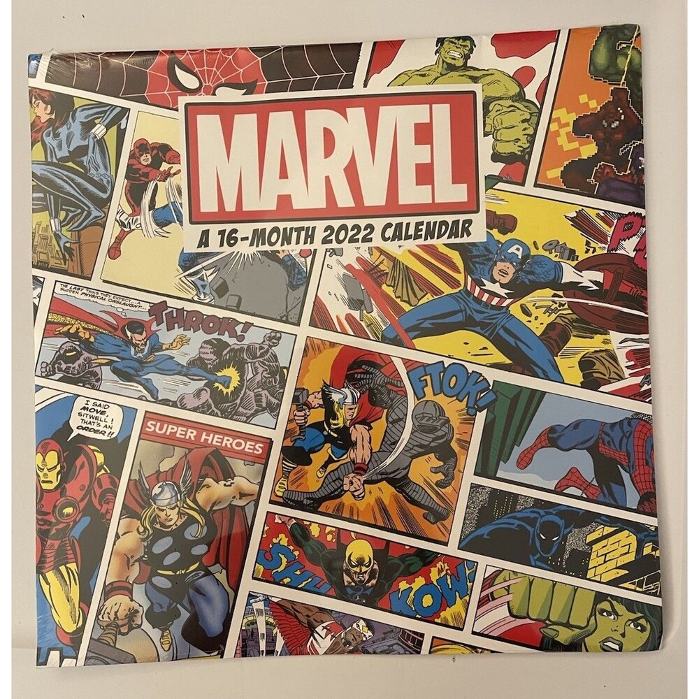 MARVEL 16 MONTH 2022 WALL CALENDAR AVENGERS ASSEMBLE Unopened